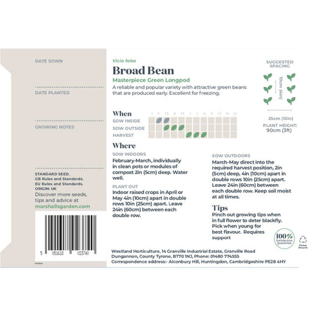 Broad Bean Seeds Duo Pack