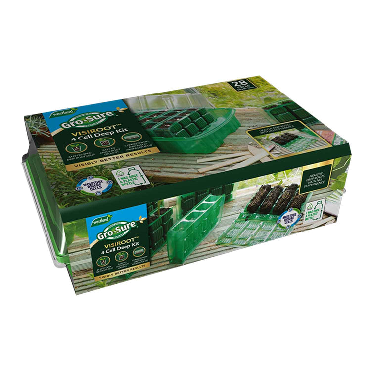 Gro-Sure Visiroot Deep Cell Kit with Sweet Pea Seed Duo