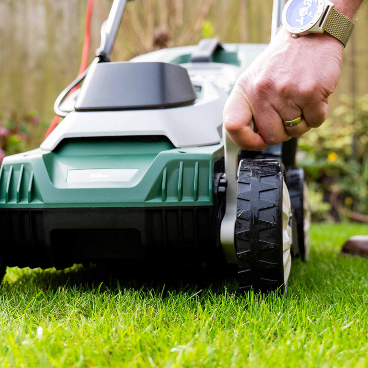 Webb Classic 33cm Electric Rotary Mower with Rear Roller