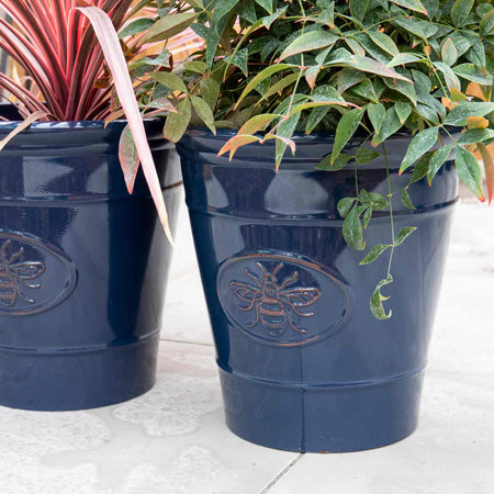 Bee Planter in Dark Blue 30cm