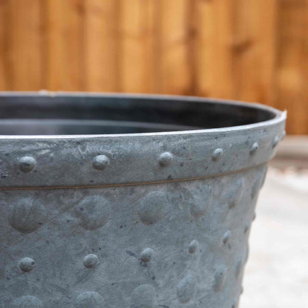 Hobnail Planter in Faux Concrete 33cm