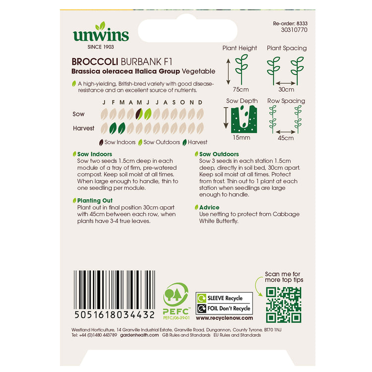 Broccoli Seeds 'Burbank' F1