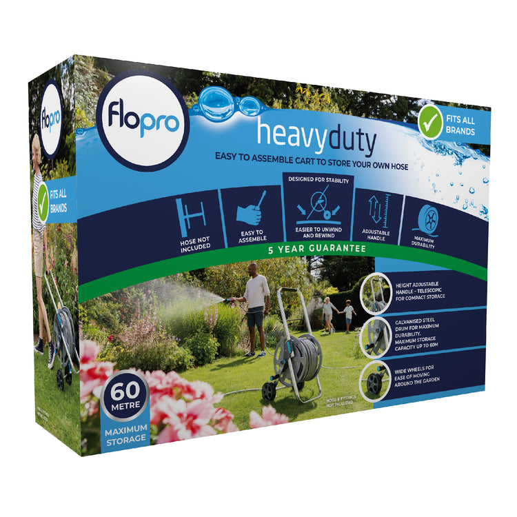 FloPro Heavy Duty Metal Hose Cart