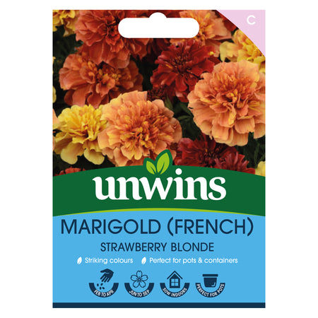French Marigold Seeds 'Strawberry Blonde'