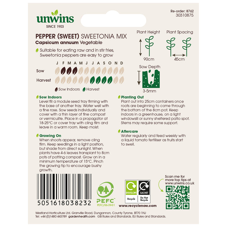 Pepper Seeds 'Sweet Sweetonia Mix'