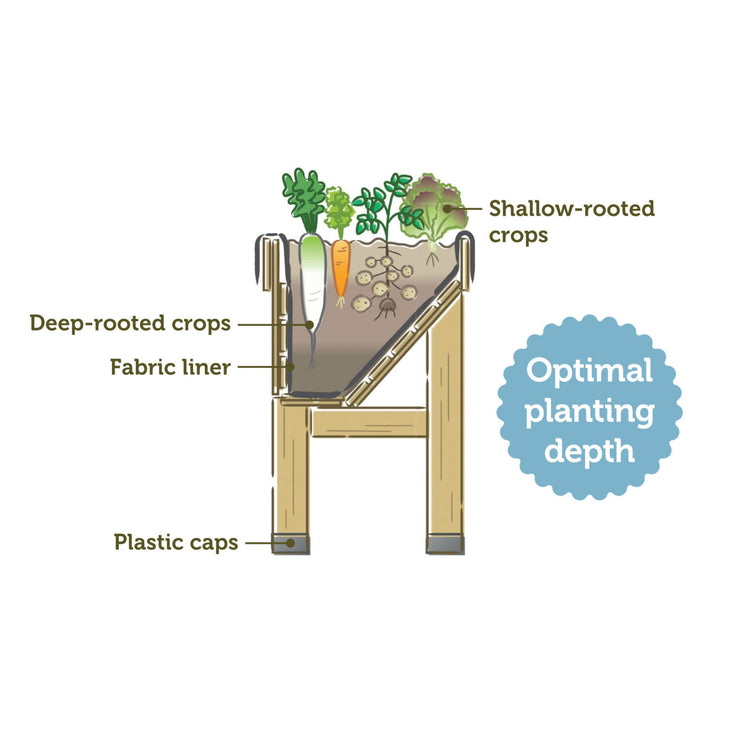 VegTrug Wall Hugger Small Wooden Patio Planter