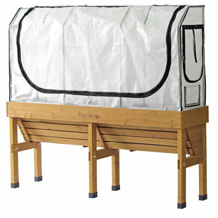 VegTrug Medium Wall Hugger Greenhouse Frame & PE Micro-Mesh Cover Set